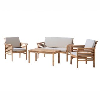 Concept Usine Muebles de jard&iacute;n de 4 plazas en madera de acacia