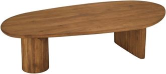Macabane Mesa de centro de 140 x 75 cm de madera de teca reciclada