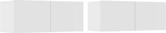 vidaXL Vidaxl - Muebles Para Tv 2 Uds Madera De Ingenier&iacute;a Blanco 80x30x30 Cm