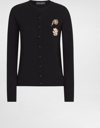 Dolce & Gabbana Wool Cardigan - Woman Sweaters And Cardigans Black 36