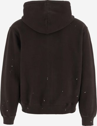 Carhartt Work in Progress Mens Cotton Sweatshirt With Logo Brown Sweatshirts Sweater
