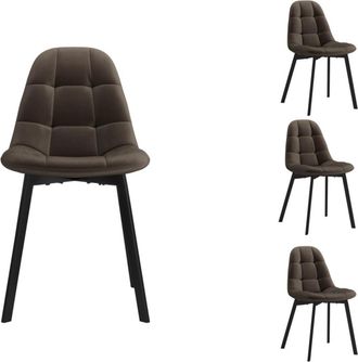 Moloo de terciopelo marrone y metal negro (x4)