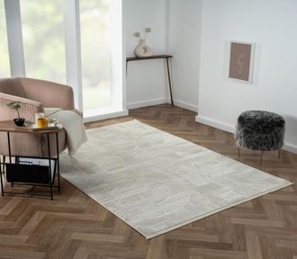 My Flair Teppich »My Circles« rechteckig 10 mm Höhe Kurzflor, modernes Design, Retro-Style, mit Fransen, besonders weich