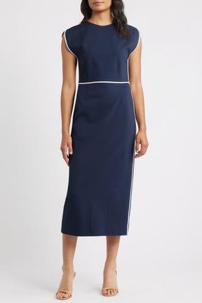 BOSS Detira Cap Sleeve Sheath Dress in Dk Bu at Nordstrom Rack, Size 18 (Similar To 14W)