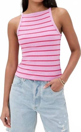 Free People Mia Stripe Tank In Orchid Combo