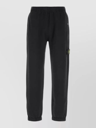 Stone Island cotton joggers back pocket elastic cuffs