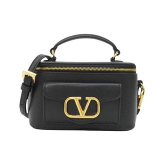 Valentino Pre-owned Garavani Calf Shoulder Bag - Dames - Pre-owned - Zwart - Maat: ONE Size Leer