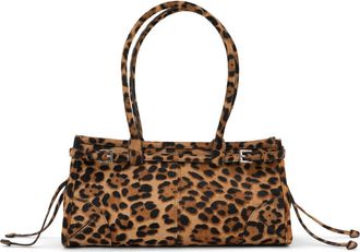 Jeffrey Campbell Pesky Genuine Calf Hair Shoulder Bag in Tan Brown Cheetah at Nordstrom