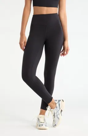 Zella Studio Luxe High Waist Pocket Leggings in Black at Nordstrom, Size Xx-Large