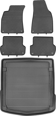 OEM Juego De Alfombrillas De Goma Para Coche Y Alfombrilla Para Maletero Para Audi A4 B6 B7 Sed&aacute;n (2000-2006)