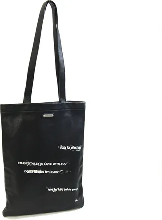 Saint Laurent Black Leather Tote Bag (Pre-Owned)