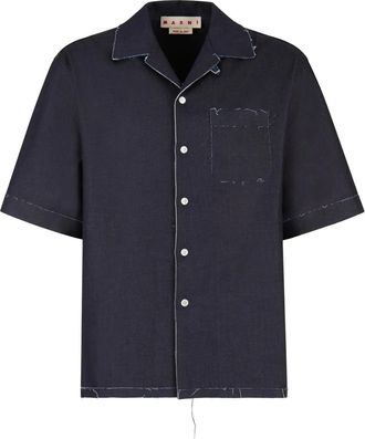 Marni Camicia denim a maniche corte - Blu