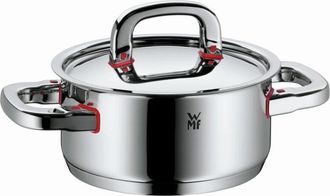 WMF Premium One - Casseruola bassa con coperchio, in acciaio INOX 18/10, 16 cm