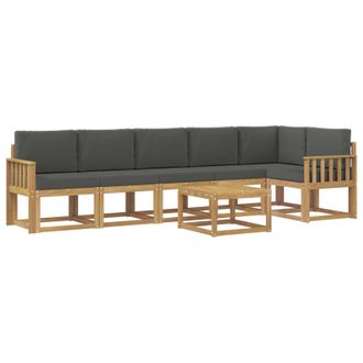 vidaXL Conjunto De Sof&aacute;s De Exterior 7 Pcs Blanco Y Antracita Vidaxl
