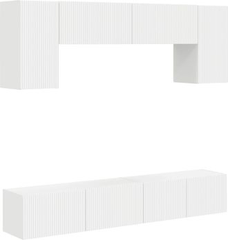 vidaXL Conjunto De Mueble De Tv 4 Uds. Madera De Ingenier&iacute;a Vidaxl