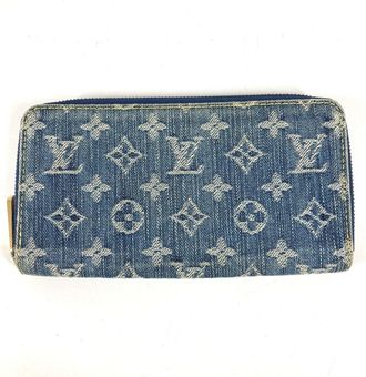 Louis Vuitton Monogram Denim Blue Monogram Denim Long Wallet (Bi-Fold) (Pre-Owned)