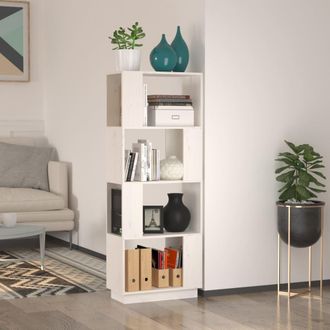 vidaXL Vidaxl - Estanter&iacute;a/divisor De Espacios Madera Pino Blanco 51x25x132 Cm
