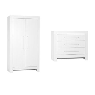 OEM Commode 3 Tiroirs Et Armoire Pinio Calmo Blanc