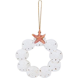 Beachcombers Sand Dollar Wreath Ornament in White at Nordstrom