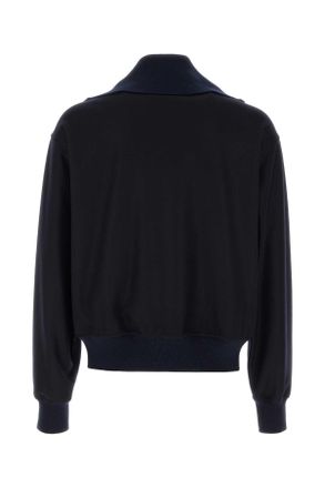 Jil Sander Mens Midnight Blue Wool Cardigan Lana Maglie