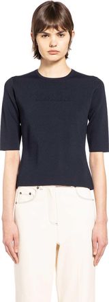 Max Mara Viscose Nylon Short Sleeve Top