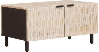 vidaXL Mesa De Caf&eacute; 80 X 50 X 40 Cm Madera De Mango Maciza Vidaxl