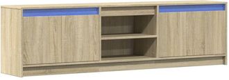vidaXL Vidaxl - tv Cabinet with led Sonoma Oak 180x34x50 cm Engineered Wood