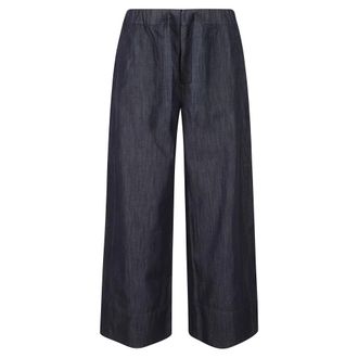 Max Mara Vaqueros de tiro alto y pernera ancha - Trousers - Mujer - Azul - L