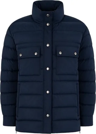 Moorer Criseideos Stand-Collar Short Down Jacket Blu