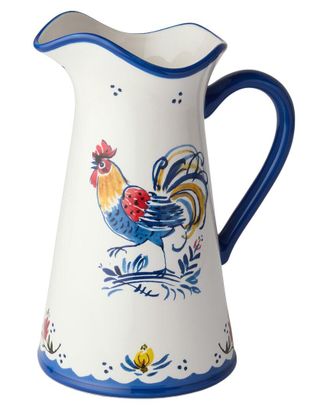 Certified International French Rooster Pitcher