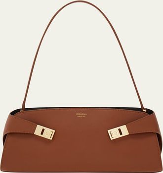Ferragamo Hug East-West Leather Shoulder Bag