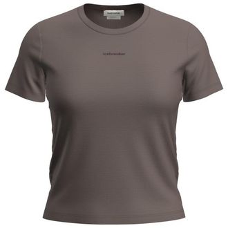 Icebreaker Merino 200 Tech Lite S/S Crop Slim Tee Merinoshirt f&uuml;r Damen | grau