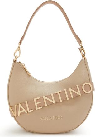 Mario Valentino Alexia Faux Leather Schoudertas - Dames - Schoudertassen - Beige - ONE Size - Leer - Tassen