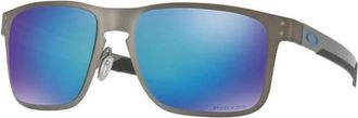 Oakley Authentieke Metalen Zonnebril van Premium Kwaliteit - Heren - Zonnebrillen - Grijs - 55 MM - Accessoires