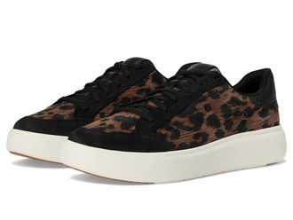 FitFlop Rtg Leopard Suede Sneakers Womens Walking Shoes Black/Chocolate Mix : 7.5 M (B)