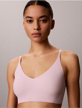 Calvin Klein Womens Invisibles Lightly Lined Triangle Bra - Pink - XL