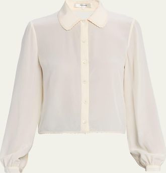Frame Denim The Silk Prim Blouse