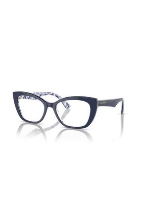 Dolce & Gabbana 54mm Cat Eye optical glasses in Blue at Nordstrom