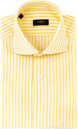 Barba Casual Overhemden - Heren - Casual Overhemden - Geel - M - Katoen - Overhemden