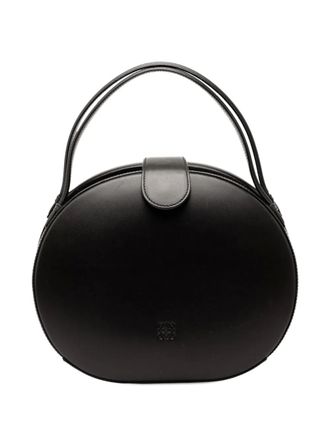 Loewe 2000-2025 Leather Anagram Round handbag - women - Calf Leather - One Size - Black