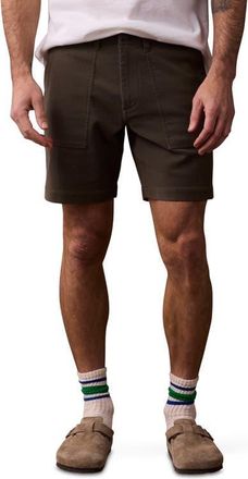 The Normal Brand Comfort Terry Utility Shorts in Dusty Olive at Nordstrom, Size 28R