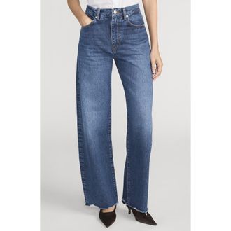 Frame Denim The Bow High Waist Barrel Jeans in Acumen New Fray at Nordstrom, Size 24