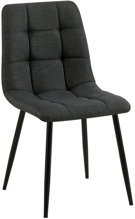 Clp Silla con patas de metal y asiento en Tela Gris oscuro