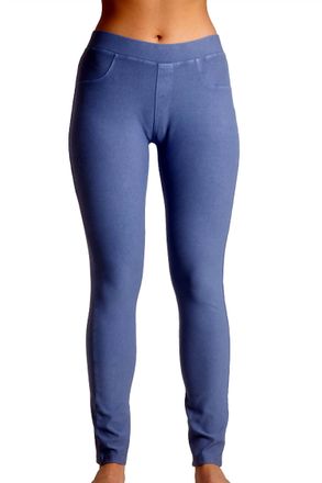 French Kyss Mid Rise Leggings In Denim