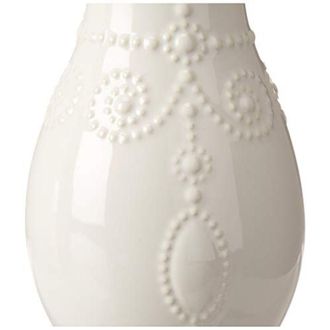 Lenox White French Perle 8 Fluted Vase, 1.85 LB