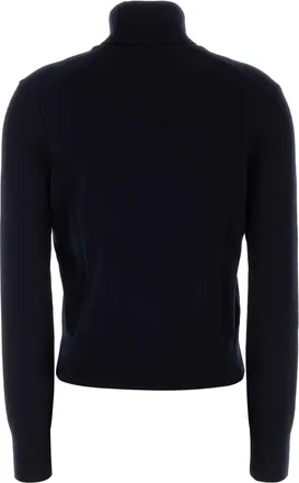 Ami Womens Coeur Sweater Navy Merino Wool