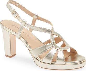 Regarde le ciel Martina Slingback Platform Sandal in Platino at Nordstrom, Size 8.5Us