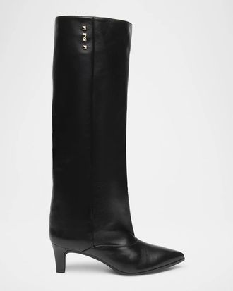 Nero Giardini 50mm Leather Knee-High Boots