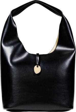 Calvin Klein Tassen, Dames, Zwart, ONE Size, Stijlvolle Grote Schoudertas