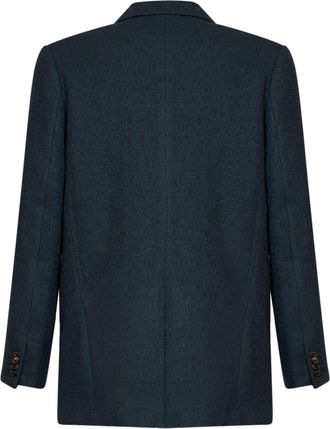 Dries Van Noten Mens Double-Breasted Jacket Bosier Bottle Green Wool
